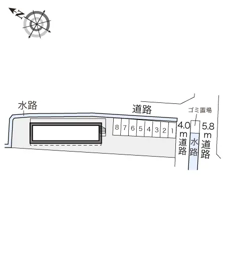 ★手数料０円★岡山市北区一宮　月極駐車場（LP）